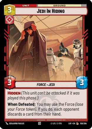 Jedi In Hiding (159/264) (159/264) [Legends of the Force] - Fantasy Flight Games - Card Brawlers | Quebec | Canada |