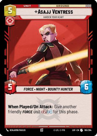 Asajj Ventress - Harden Your Heart (165/264) (165/264) [Legends of the Force] - Fantasy Flight Games - Card Brawlers | Quebec | Canada |