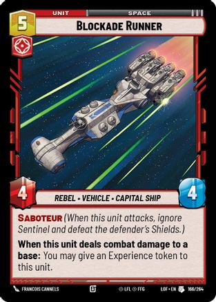 Blockade Runner (166/264) (166/264) [Legends of the Force] - Fantasy Flight Games - Card Brawlers | Quebec | Canada |