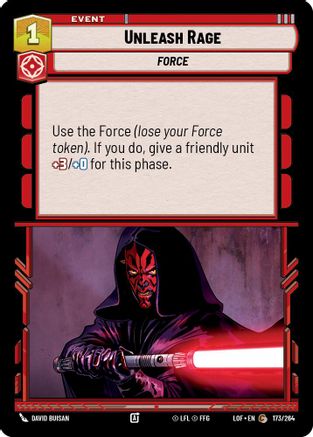 Unleash Rage (173/264) (173/264) [Legends of the Force] - Fantasy Flight Games - Card Brawlers | Quebec | Canada |