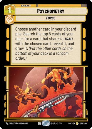 Psychometry (219/264) (219/264) [Legends of the Force] - Fantasy Flight Games - Card Brawlers | Quebec | Canada |