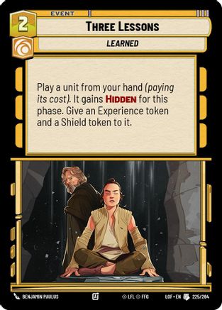 Three Lessons (225/264) (225/264) [Legends of the Force] - Fantasy Flight Games - Card Brawlers | Quebec | Canada |