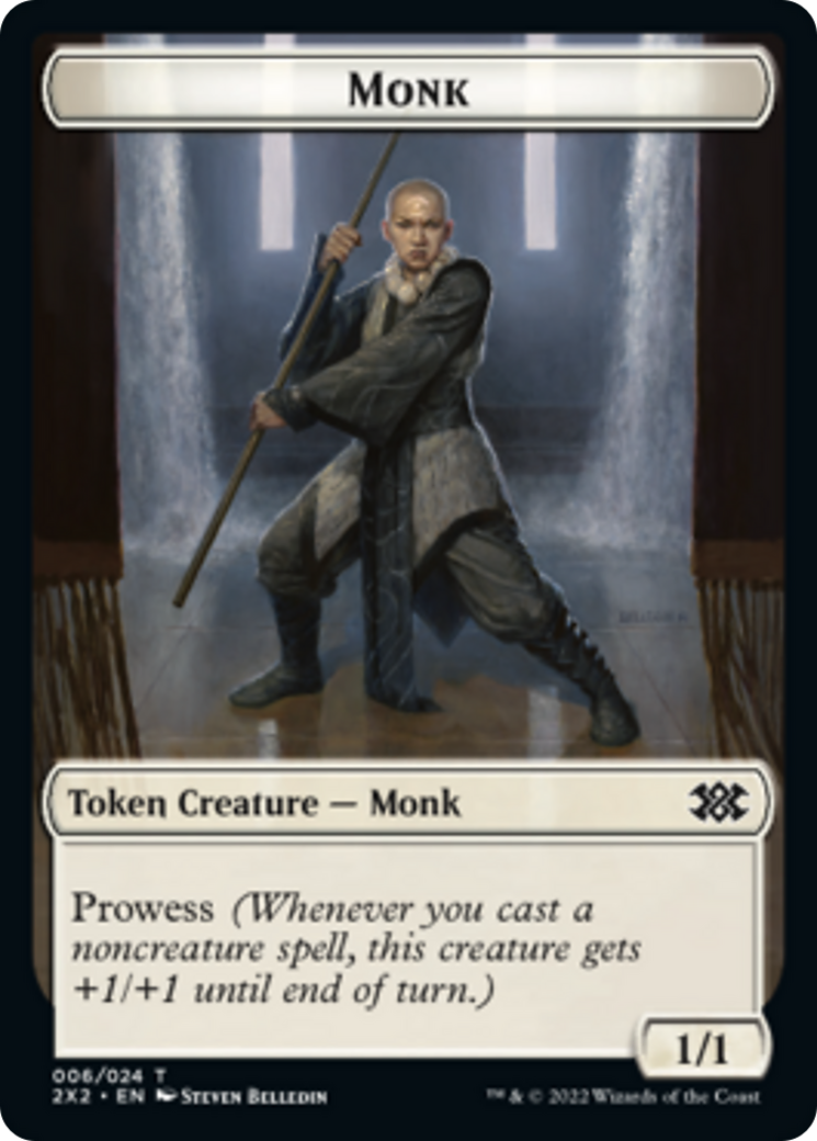 Saproling // Monk Double-Sided Token [Double Masters 2022 Tokens] - Magic: The Gathering - Card Brawlers | Quebec | Canada |