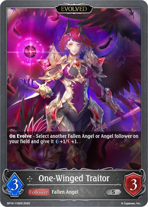 One-Winged Traitor (Evolved) (BP10-116EN) [Gods of the Arcana] - Bushiroad - Card Brawlers | Quebec | Canada |