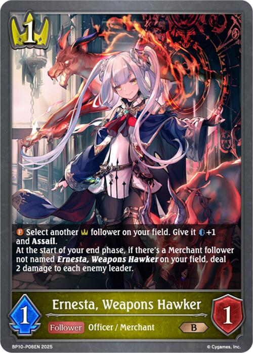 Ernesta, Weapons Hawker - P08 (Foil) (BP10-P08EN) [Gods of the Arcana] - Bushiroad - Card Brawlers | Quebec | Canada |