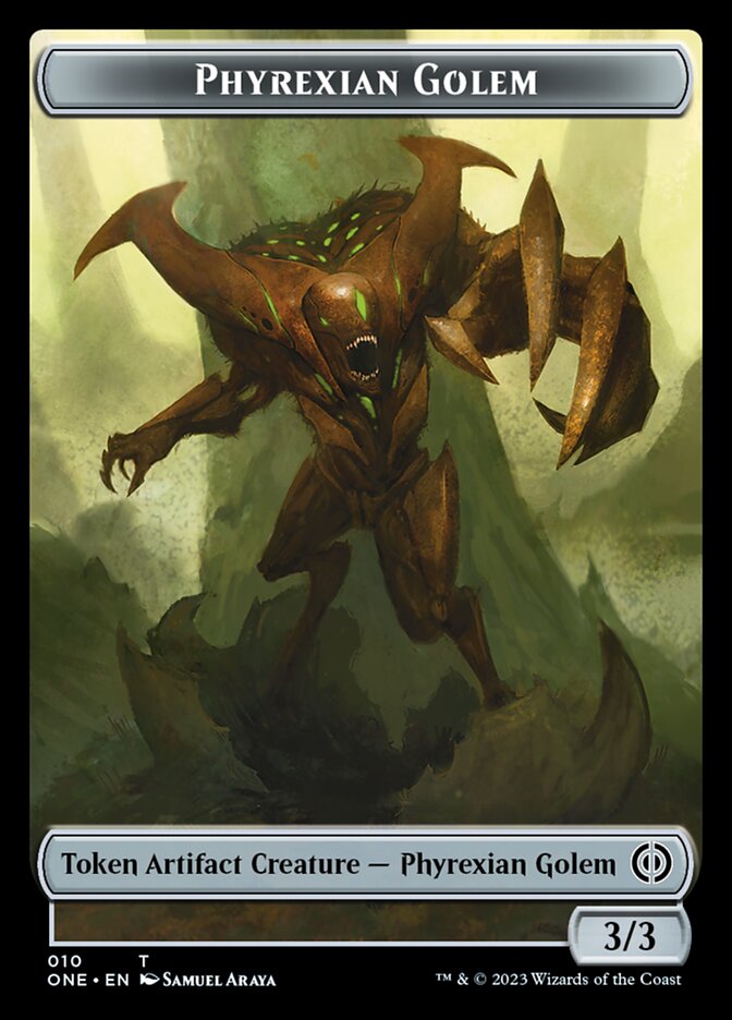 Rebel // Phyrexian Golem Double-Sided Token [Phyrexia: All Will Be One Tokens] - Magic: The Gathering - Card Brawlers | Quebec | Canada |