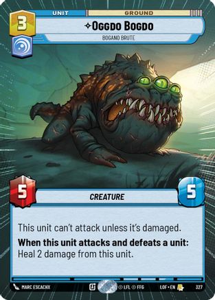 Oggdo Bogdo - Bogano Brute (327) (Hyperspace) (327) [Legends of the Force] - Fantasy Flight Games - Card Brawlers | Quebec | Canada |