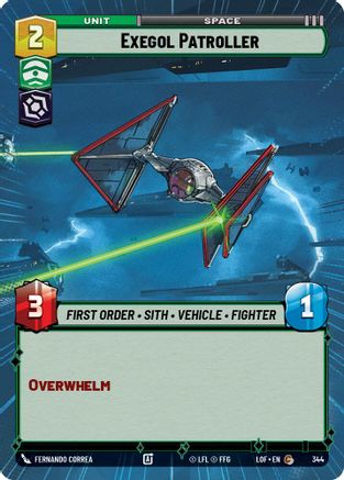 Exegol Patroller (344) (Hyperspace) (344) [Legends of the Force] - Fantasy Flight Games - Card Brawlers | Quebec | Canada |