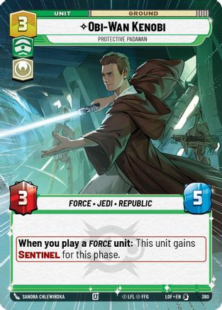 Obi-Wan Kenobi - Protective Padawan (360) (Hyperspace) (360) [Legends of the Force] - Fantasy Flight Games - Card Brawlers | Quebec | Canada |