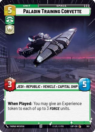 Paladin Training Corvette (363) (Hyperspace) (363) [Legends of the Force] - Fantasy Flight Games - Card Brawlers | Quebec | Canada |