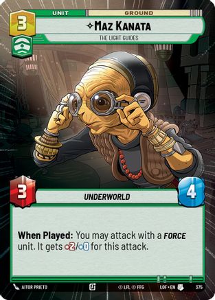 Maz Kanata - The Light Guides (375) (Hyperspace) (375) [Legends of the Force] - Fantasy Flight Games - Card Brawlers | Quebec | Canada |