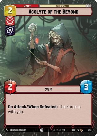 Acolyte of the Beyond (393) (Hyperspace) (393) [Legends of the Force] - Fantasy Flight Games - Card Brawlers | Quebec | Canada |