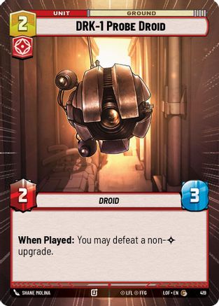 DRK-1 Probe Droid (419) (Hyperspace) (419) [Legends of the Force] - Fantasy Flight Games - Card Brawlers | Quebec | Canada |