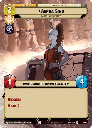 Aurra Sing - Patient and Deadly (443) (Hyperspace) (443) [Legends of the Force] - Fantasy Flight Games - Card Brawlers | Quebec | Canada |