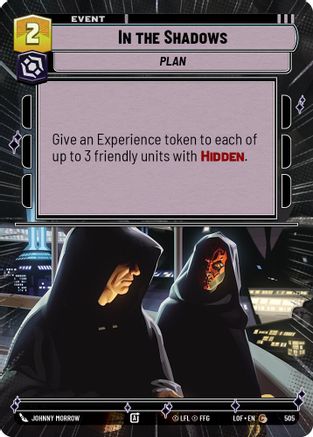 In the Shadows (505) (Hyperspace) (505) [Legends of the Force] - Fantasy Flight Games - Card Brawlers | Quebec | Canada |