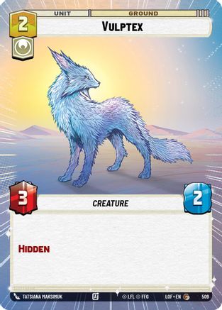 Vulptex (509) (Hyperspace) (509) [Legends of the Force] - Fantasy Flight Games - Card Brawlers | Quebec | Canada |
