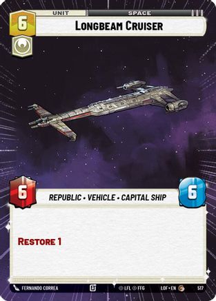 Longbeam Cruiser (517) (Hyperspace) (517) [Legends of the Force] - Fantasy Flight Games - Card Brawlers | Quebec | Canada |