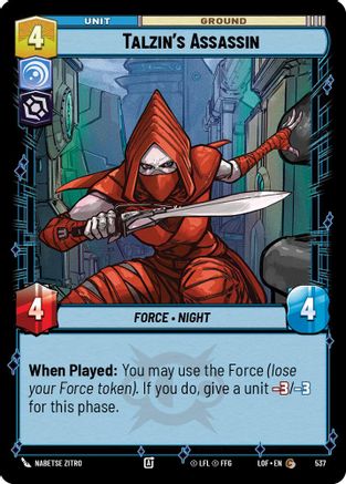 Talzin's Assassin (537) (Foil) (537) [Legends of the Force] - Fantasy Flight Games - Card Brawlers | Quebec | Canada |