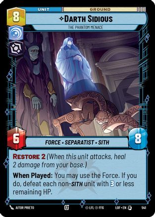 Darth Sidious - The Phantom Menace (541) (Foil) (541) [Legends of the Force] - Fantasy Flight Games - Card Brawlers | Quebec | Canada |