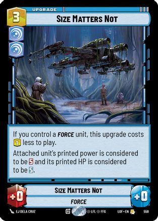 Size Matters Not (558) (Foil) (558) [Legends of the Force] - Fantasy Flight Games - Card Brawlers | Quebec | Canada |