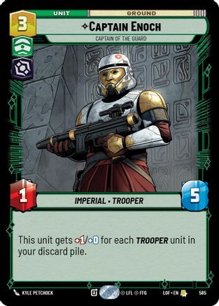 Captain Enoch - Captain of the Guard (585) (Foil) (585) [Legends of the Force] - Fantasy Flight Games - Card Brawlers | Quebec | Canada |
