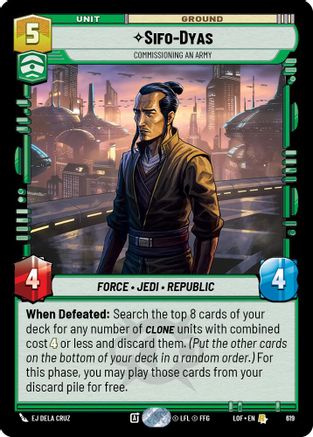 Sifo-Dyas - Commissioning An Army (619) (Foil) (619) [Legends of the Force] - Fantasy Flight Games - Card Brawlers | Quebec | Canada |