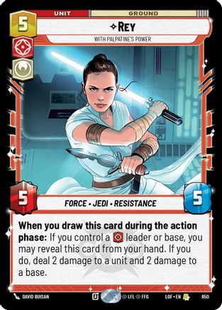 Rey - With Palpatine's Power (650) (Foil) (650) [Legends of the Force] - Fantasy Flight Games - Card Brawlers | Quebec | Canada |
