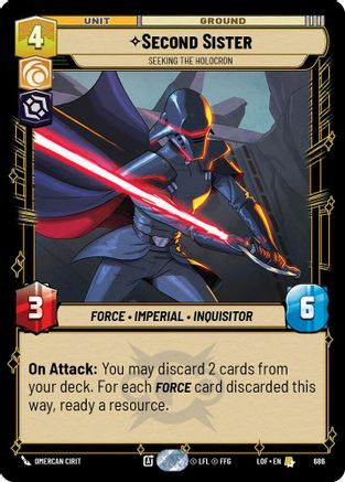 Second Sister - Seeking the Holocron (686) (Foil) (686) [Legends of the Force] - Fantasy Flight Games - Card Brawlers | Quebec | Canada |