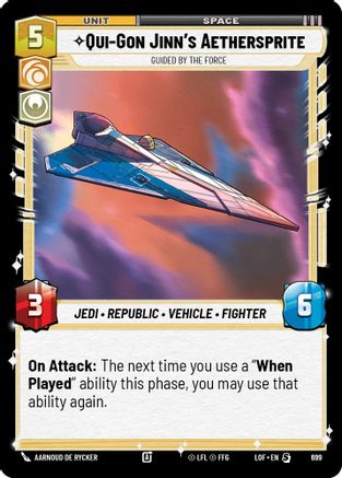 Qui-Gon Jinn's Aethersprite - Guided by the Force (699) (Foil) (699) [Legends of the Force] - Fantasy Flight Games - Card Brawlers | Quebec | Canada |