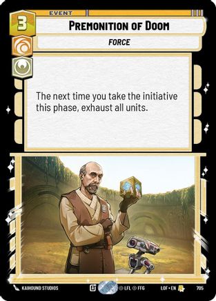 Premonition of Doom (705) (Foil) (705) [Legends of the Force] - Fantasy Flight Games - Card Brawlers | Quebec | Canada |
