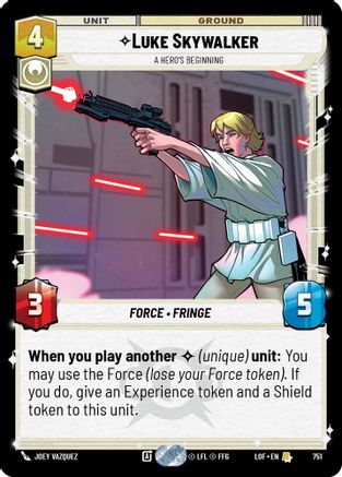 Luke Skywalker - A Hero's Beginning (751) (Foil) (751) [Legends of the Force] - Fantasy Flight Games - Card Brawlers | Quebec | Canada |