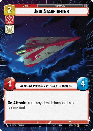 Jedi Starfighter (884) (Hyperspace Foil) (884) [Legends of the Force] - Fantasy Flight Games - Card Brawlers | Quebec | Canada |