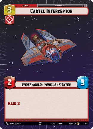 Cartel Interceptor (897) (Hyperspace Foil) (897) [Legends of the Force] - Fantasy Flight Games - Card Brawlers | Quebec | Canada |