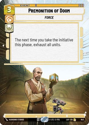Premonition of Doom (943) (Hyperspace Foil) (943) [Legends of the Force] - Fantasy Flight Games - Card Brawlers | Quebec | Canada |