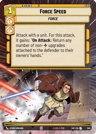 Force Speed (945) (Hyperspace Foil) (945) [Legends of the Force] - Fantasy Flight Games - Card Brawlers | Quebec | Canada |