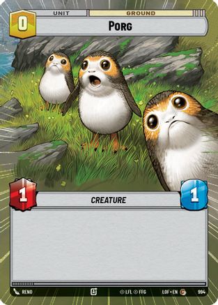 Porg (994) (Hyperspace Foil) (994) [Legends of the Force] - Fantasy Flight Games - Card Brawlers | Quebec | Canada |