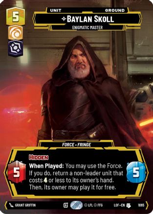 Baylan Skoll - Enigmatic Master (1065) (Prestige) (1065) [Legends of the Force] - Fantasy Flight Games - Card Brawlers | Quebec | Canada |