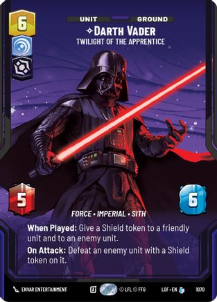 Darth Vader - Twilight of the Apprentice (1070) (Prestige Foil) (1070) [Legends of the Force] - Fantasy Flight Games - Card Brawlers | Quebec | Canada |