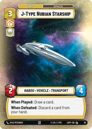 J-Type Nubian Starship (36) (36) [Legends of the Force: Weekly Play] - Fantasy Flight Games - Card Brawlers | Quebec | Canada |
