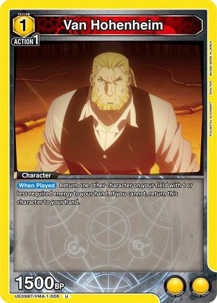 Van Hohenheim (UE09BT/FMA-1-006) - UE09BT FULLMETAL ALCHEMIST