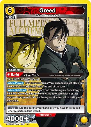 Greed (027) (UE09BT/FMA-1-027) - UE09BT FULLMETAL ALCHEMIST Foil