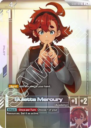 Suletta Mercury (Newtype Challenge 2025 Mission 1) (ST01-011) - Gundam Promotional Cards Holofoil