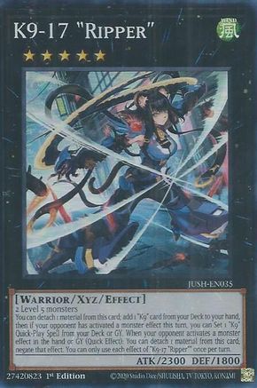 K9-17 "Ripper" [JUSH-EN035] Super Rare - Yu-Gi-Oh! - Card Brawlers | Quebec | Canada |