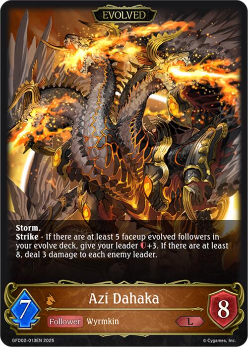 Azi Dahaka (Evolved) (GFD02-013EN) [Treacherous Ambitions] - Bushiroad - Card Brawlers | Quebec | Canada |