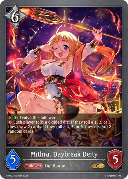 Mithra, Daybreak Deity (GFD02-035EN) [Treacherous Ambitions] - Bushiroad - Card Brawlers | Quebec | Canada |