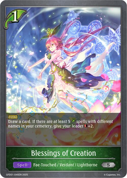 Blessings of Creation (GFD01-046EN) [Luxheart Legends] - Bushiroad - Card Brawlers | Quebec | Canada |