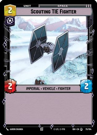 Scouting TIE Fighter (75/104) (75/104) [Intro Battle: Hoth] - Fantasy Flight Games - Card Brawlers | Quebec | Canada |