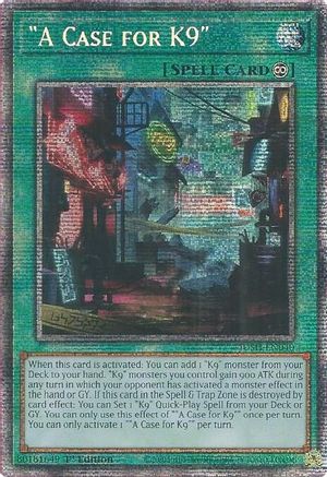 "A Case for K9" (Starlight Rare) [JUSH-EN040] Starlight Rare - Yu-Gi-Oh! - Card Brawlers | Quebec | Canada |