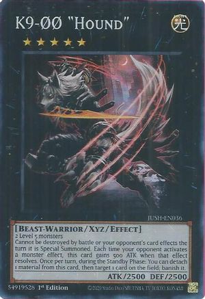 K9-00 "Hound" (Super Rare) [JUSH-EN036] Super Rare - Yu-Gi-Oh! - Card Brawlers | Quebec | Canada |