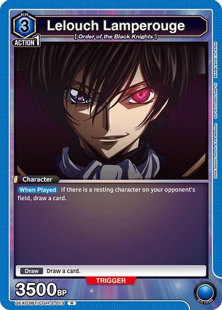 Lelouch Lamperouge (013) (UEX03BT/CGH-2-013) - UEX03BT CODE GEASS Lelouch of the Rebellion Vol2 Foil
